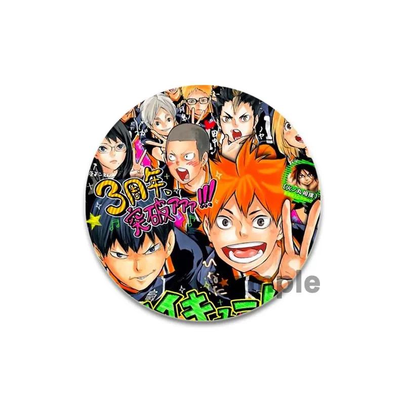 

Горячая Распродажа Японское Аниме Haikyuu Жестяные Булавки Рюкзак Смешные Броши Значки Shoyo Hinata Timeskip Sakusa Atsumu Подарочные Периферийные Устройства 32mm