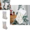 Luxurious Soft Plush Christmas Stockings Featuring Beautiful Gold And Silver Snowflake Designs