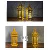 Floor Standing Candle Holder Handmade Iron Moroccan Type Wind Lantern for Ramadan Home Decoration and Celebrations