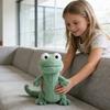 Realistic Lizard Plush Toy Soft Cuddly Stuffed Animal with Big White Eyes & Friendly Expression Cute Desk Decor Gift for Kids Collectors