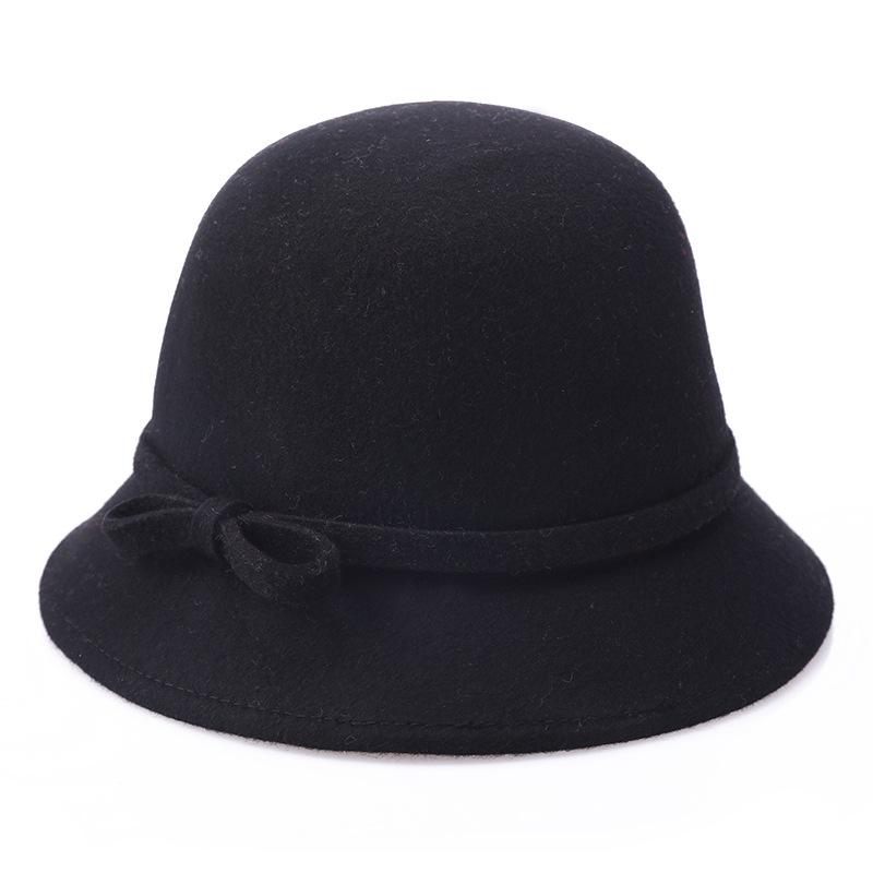 2025 Women’s Pure Wool Felted Cloche Hat Winter Warm Bowl Cut Bucket Cap for Outdoor Chic Autumn Winter Fashion