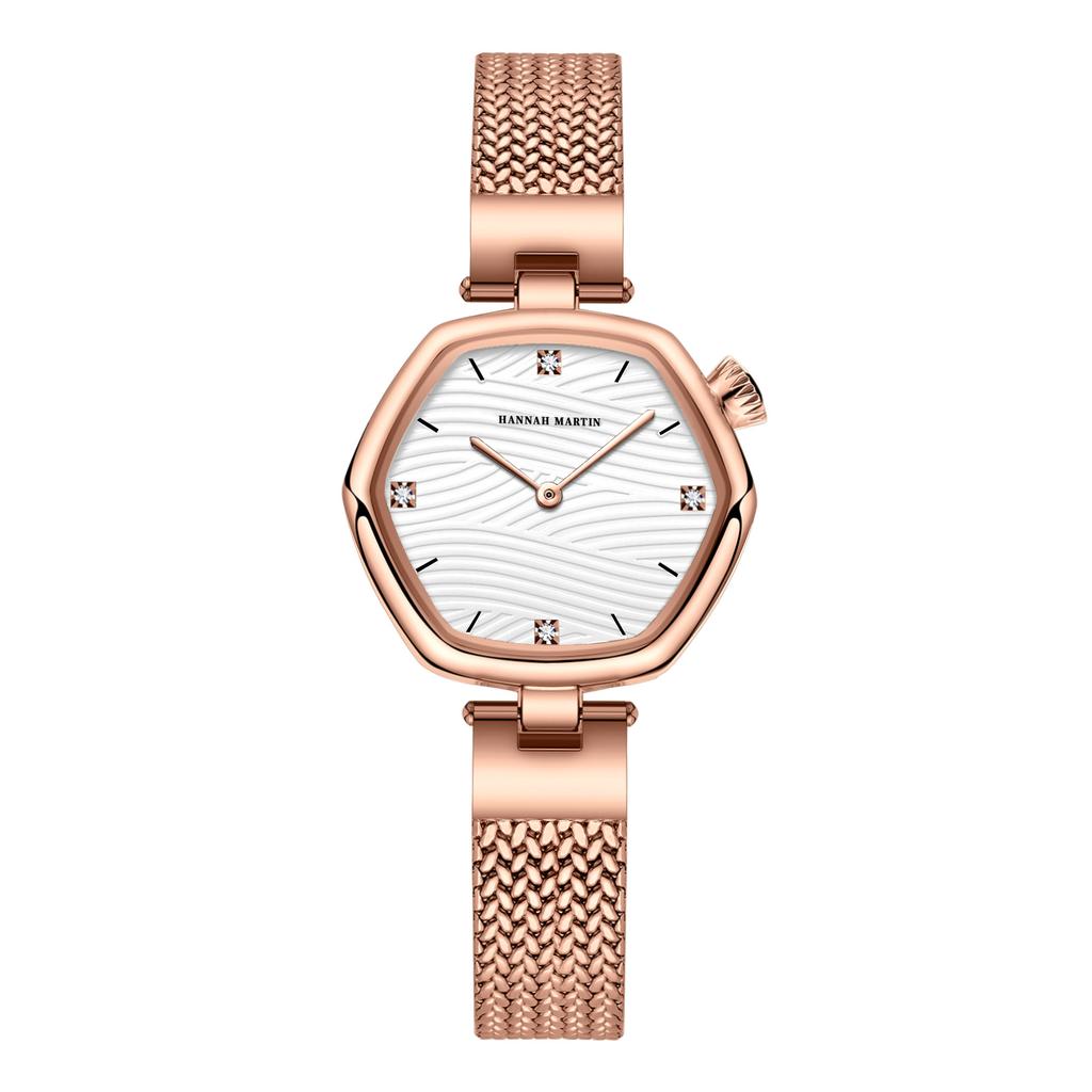 New ultra-thin niche minimalist waterproof hexagonal Japanese movement women's watch