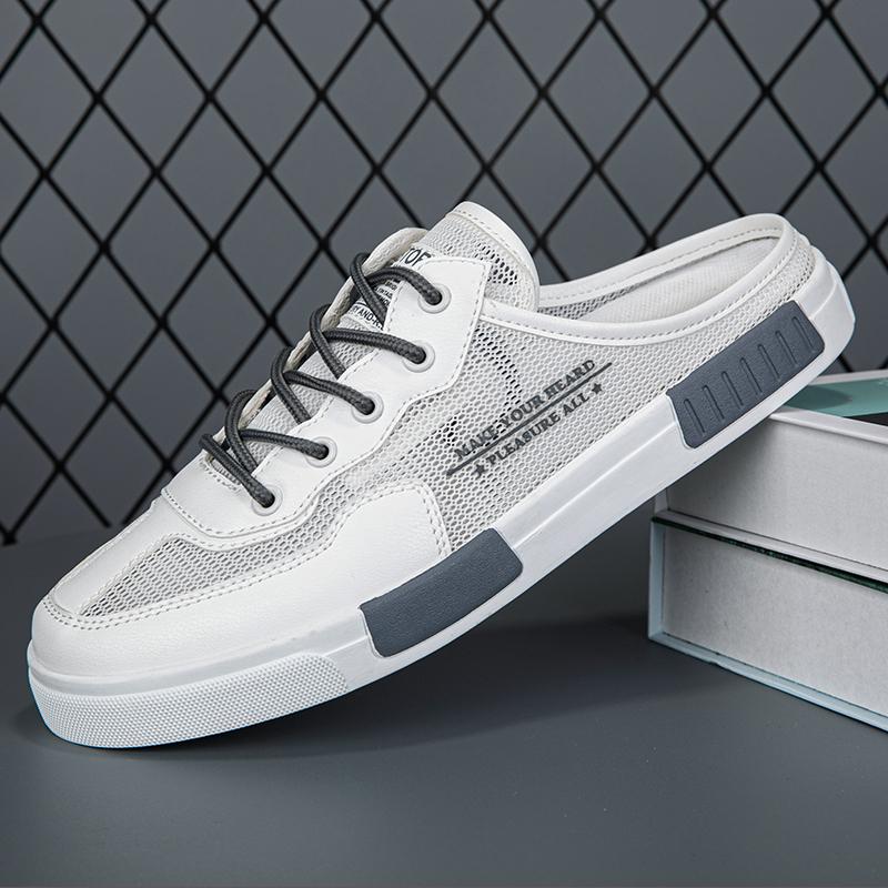 Casual Half Shoes For Men Summer Outdoor Breathable Slip-on Male Footwear Mesh Quality Hard-wearing Men Loafers Fashion New