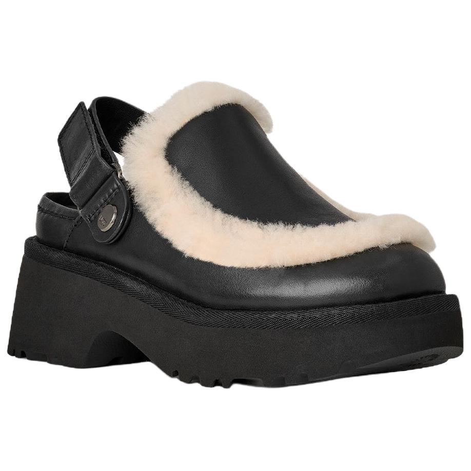 UGG Esmee Leather Fashion Comfortable Casual Flats 5.1cm Women flats Black 1171507-BLK