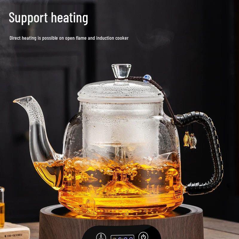2025 Explosion-Proof Glass Electric Tea Infuser with Large Capacity and Ceramic Boiler