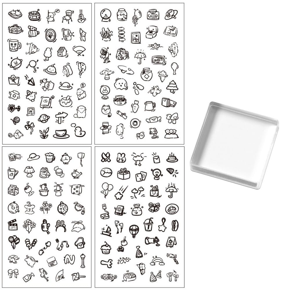 

seimeinoki Clear Transparent Relaxed Life Silicone Transparent For Diary DIY Stamp Block For Stamps, Stamps, Patterns, Material, Stamps, Making,