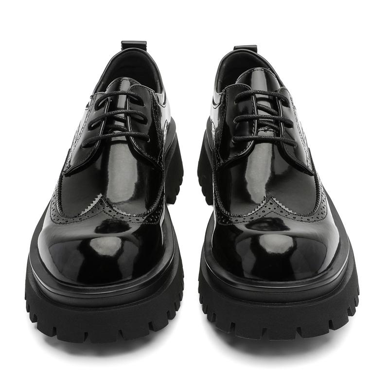

Men s leather shoes Business Gentleman Retro Style Work leisure party 38-46 Groom s wedding suit height increasing shoes 46