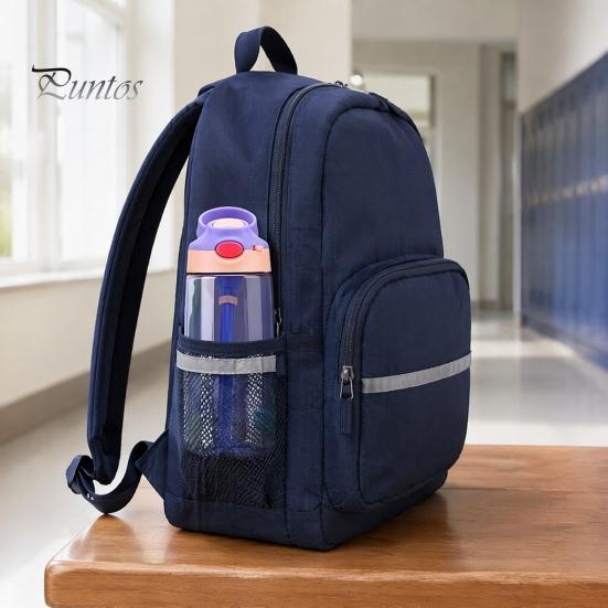 Leak Proof Training Cup for Kids Cartoon Sippy Cup, 470ml Water Bottle with Straw Adjustable Strap, Pop Up Portable Crossbody Drink Container Lid Flip