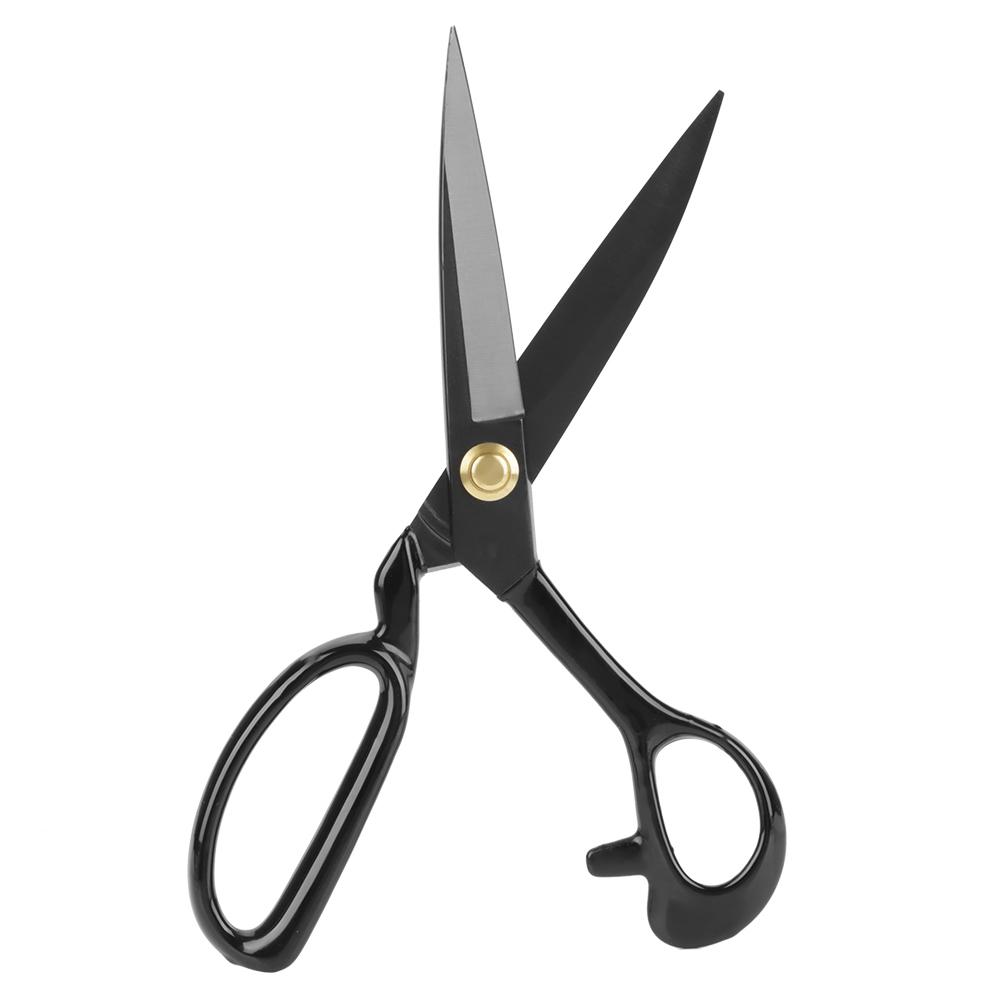 9IN Carbon Steel Leather Sewing TPR Handle Clothes Scissors Assembly