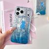 Blue Cat Design Phone Case for iPhone 16/17 Pro Max (Laser IMD 15/14)