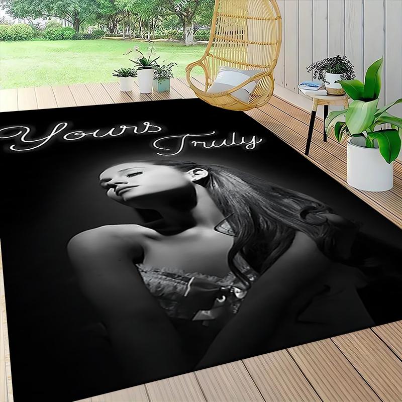 Yours Truly Elegance Black White Carpet Rug Soft Washable Antislip Home Living Room Sofa Mats Personalized Christmas Rug
