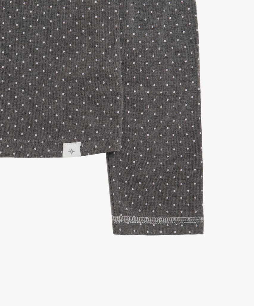 Liomeu Signature Dot Long Sleeve Tee_Gray : Radiant165