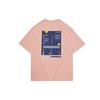 Li Ning T Shirts Unisex Orange Pink Crew Neck Moderate Straight Fit AHSQ269-1