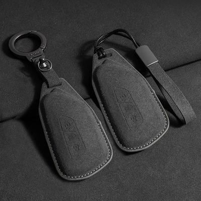 Suede Leather Car Key Case for Volkswagen VW Magotan Passat B8 TIGUAN MK2 Golf 8 2020 for Skoda Octavia A8 A7 2021 SEAT Leon MK4