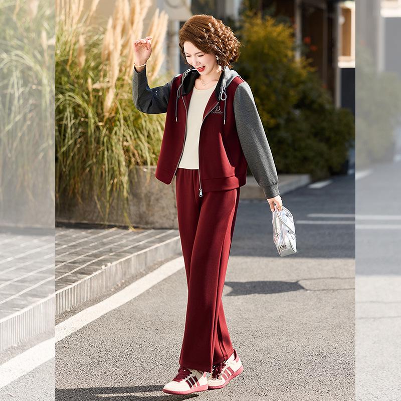 Spring/Autumn 2026 Women's Chic Hooded Sweatshirt Set - Fashionable High-End Style