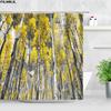 Blooming Pink Gray Forest Flowers Shower Curtain Cherry Blossoms Park Spring Floral Trees Road Landscape Scenic Bathroom Decor