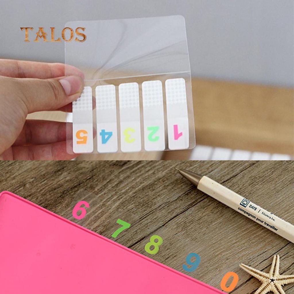 100 Pages Number Letter Symbol Sticker School Supplies Memo Mini Sticky Notes Writting Instruments