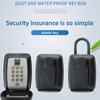 Outdoor Waterproof Combination Key Safe Box Metal Push Button Anti-theft Lock Box for Hotel and B&B Use