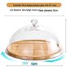 Rotatable Rattan Fruit Display Tray with PC Dust Cover