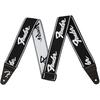 [Fender] Strap WeighLess™ 2" Running Logo Strap, Black/White