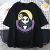 Vintage TShirts Nightmare Before Christmas Print Shortsleeve Gothic Women Unisex Tshirt Top Y2K Shirt Streetwear Harajuku