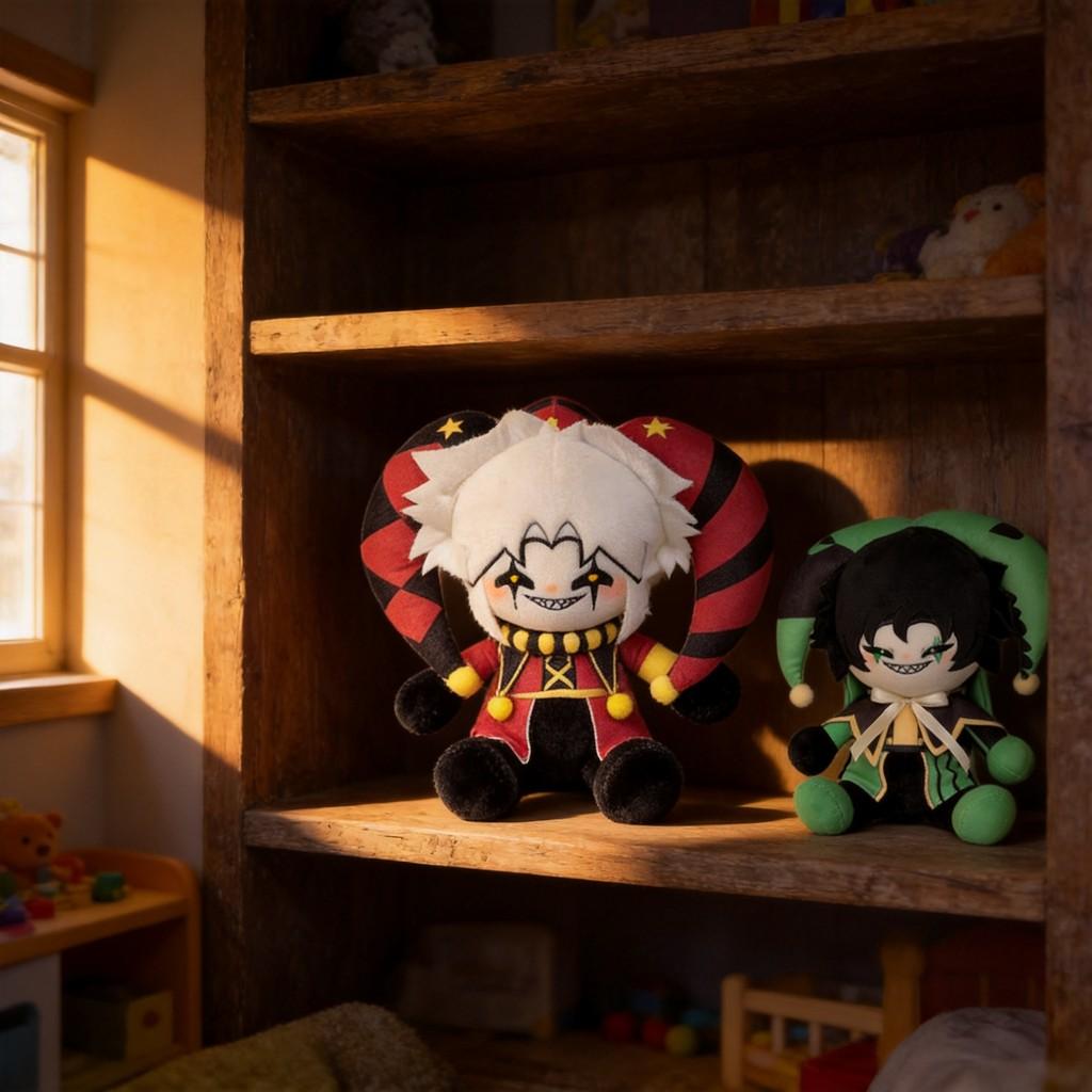 Pierrothe Harlequin Plush Doll With Short Velvet Fabric For Collectors And Kids