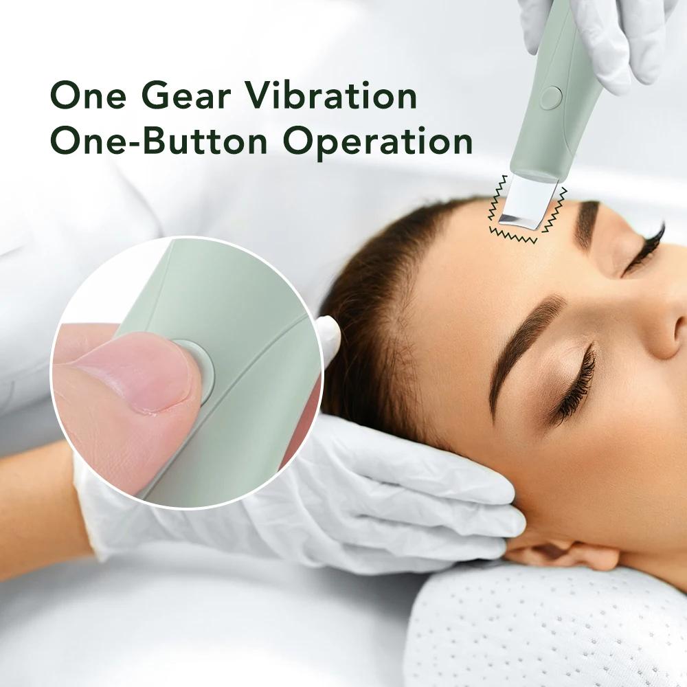 Mini Skin Scrubber Portable Vibration Skin Lifting Massager Face Spatula Blackhead Remover Facial Deep Cleansing