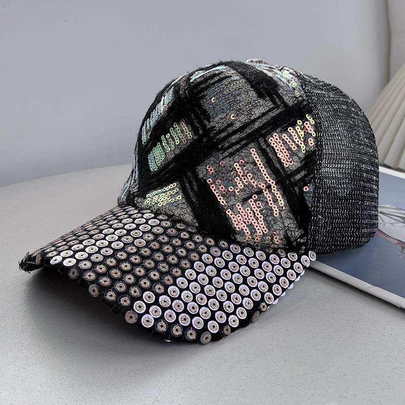 New fashion sequined baseball cap women's summer outdoor sun protection breathable sunshade cap personalized trend hat