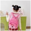 2024 Neuer Niedlicher Plüsch Doppel Schulter Kinder Eltern-Kind Trendiger Cartoon Rucksack Weiche Liebliche Mädchen Tasche Großhandel Pink Kt