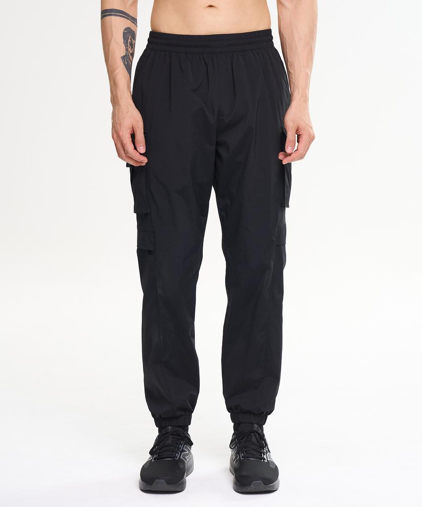Leijibi Stretch 4-Pocket Cargo Jogger Pants Daily Hiking Workout Sports Pants M Black