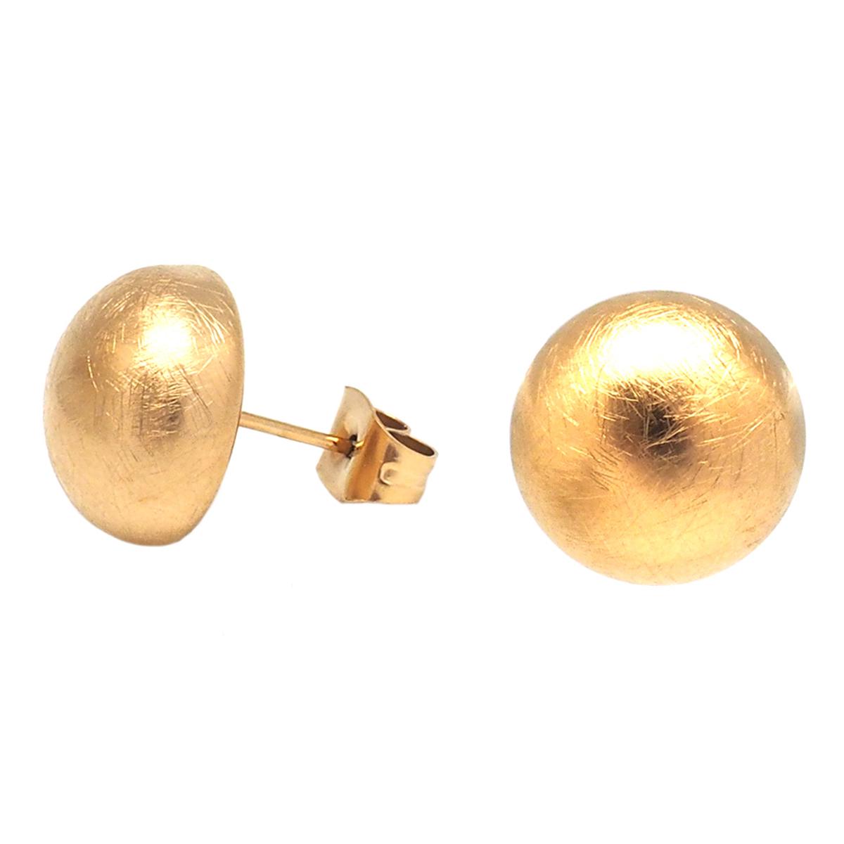 

Les Trésors De Lily [Q5091] - Серьги дизайнерские Сталь Клеопатра золотистая (матовая) - 12 мм