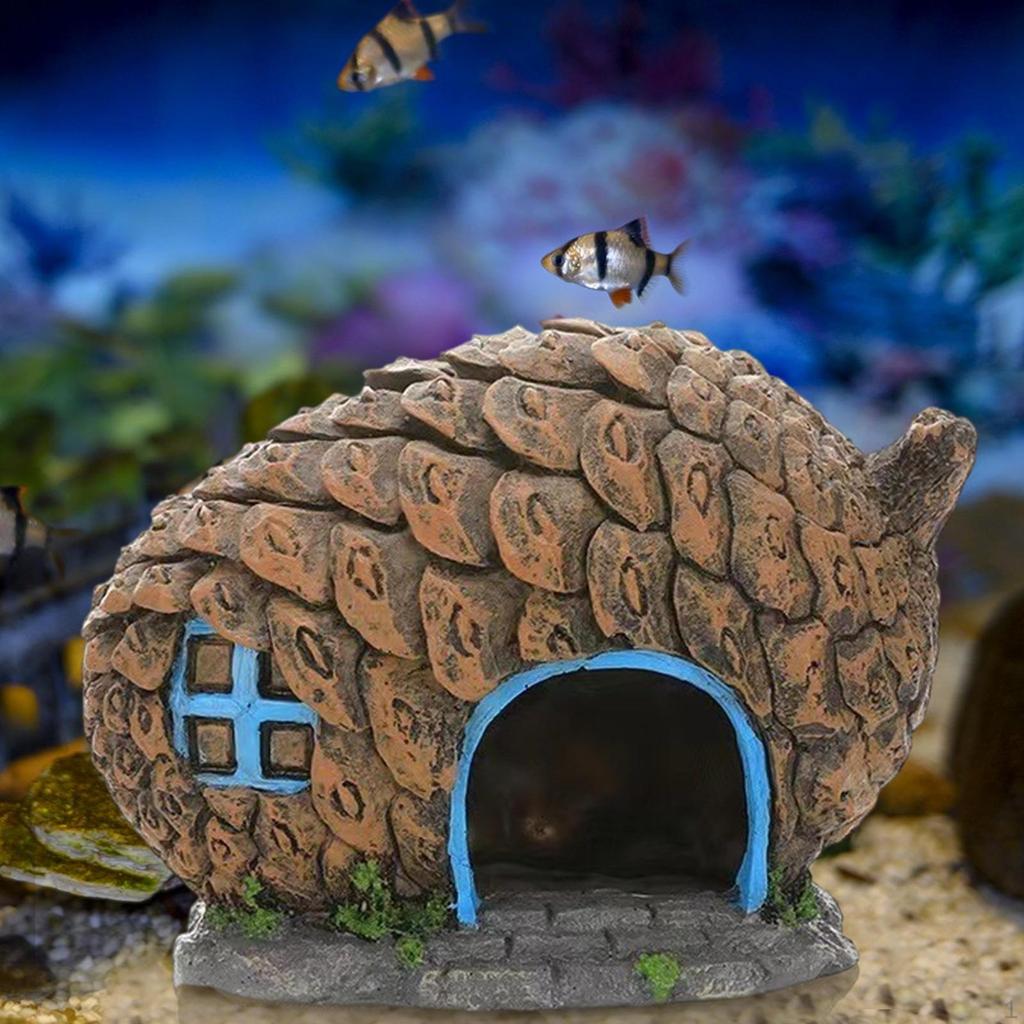 Fishbowl Tank Decor Hideaway Caves Accessories Versatile Solid Small-size Hideout Shelter for