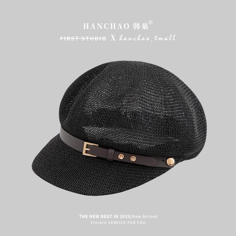 

Полая восьмиугольная шляпа детская летняя дорожная универсальная солнцезащитная соломенная шляпа-кепка One Size