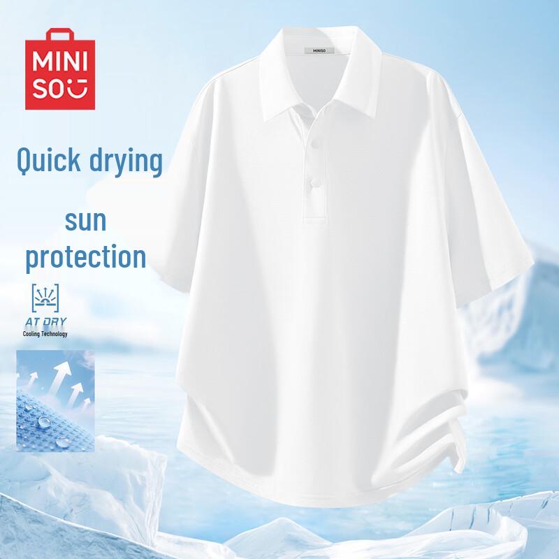 MINISO Men s Summer UV Protection Quick-Dry Mesh Polo Shirt 3XL