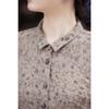 Retro Women's Brocade Color Casual Slimming Linen Shirt for Autumn