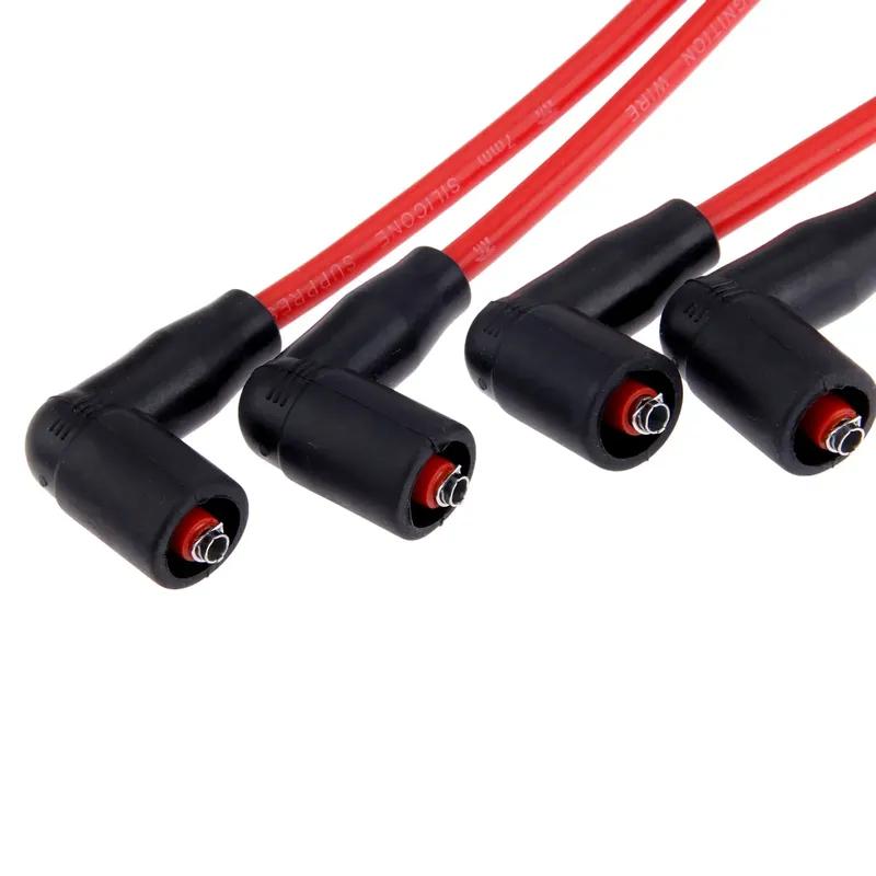 Aupoko 4Pcs Car Spark Plug Ignition Wire Cable Set for Jetta Golf Beetle 57041 09487 27588 35-77573 CH74205