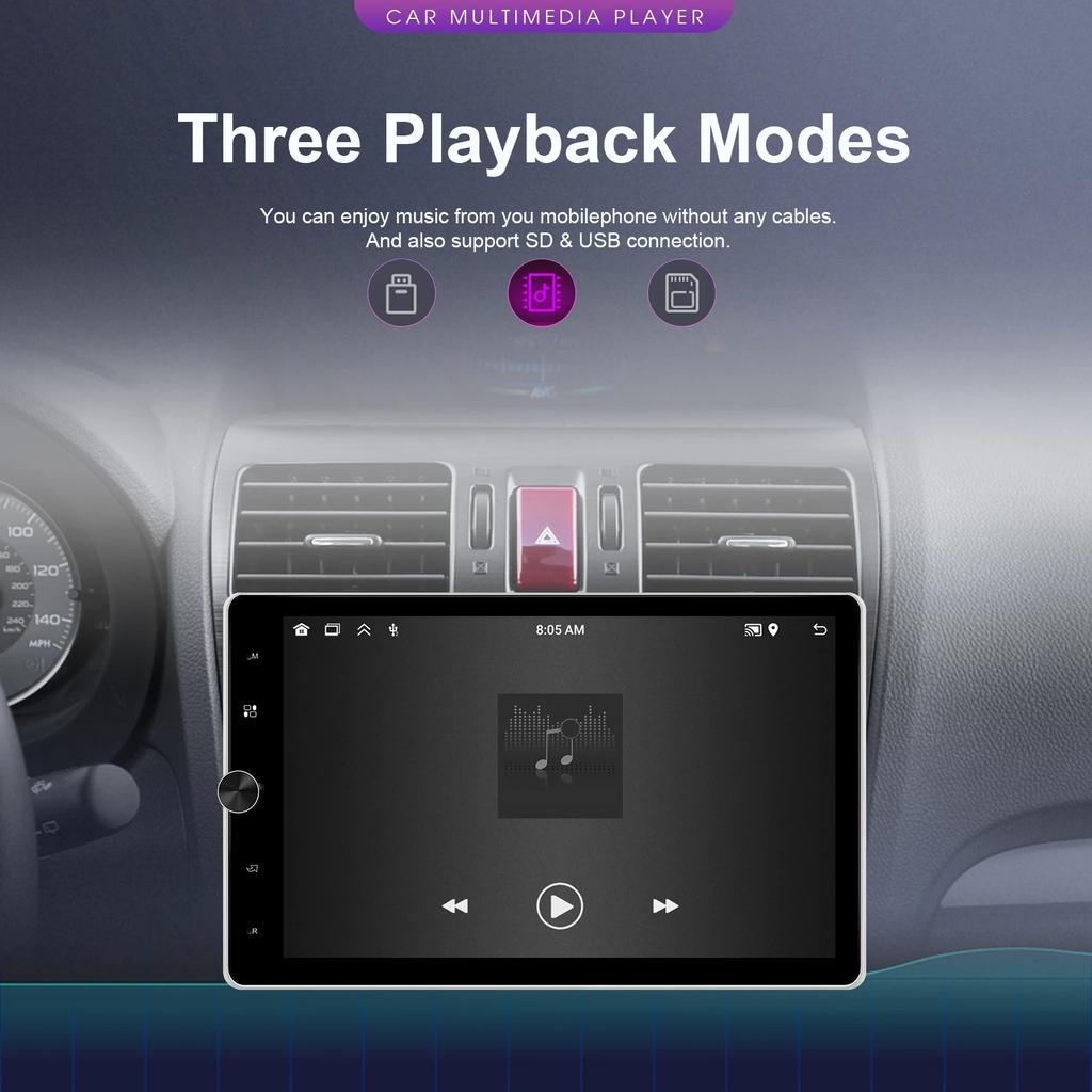 REAKOSOUND Universal 1 Din GPS Car Stereo Radio 10.4'' Android Vertical Screen Multimedia Player Carplay Android-auto WIFI RDS