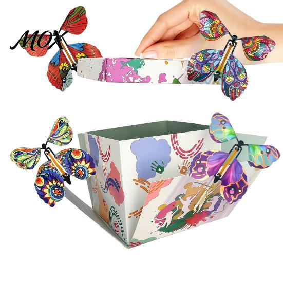 Geschenkbox mit fliegenden Schmetterlingen Schmetterlings-Explosionsbox, DIY Überraschungs-Explosions-Geschenkehalter 4 Abschlussverpackungseffekt für Geburtstag,
