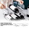 2/3 Grids Plastic Wine Rack Stackable Refrigerator Cabinet Pantry Countertop Champagne Beer Bottles Display Holder Organizer