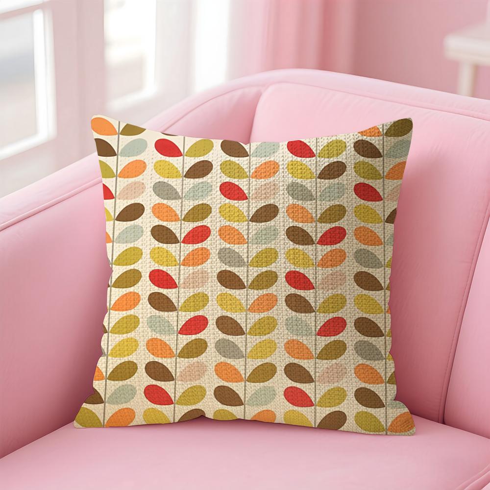 Luxury OOrla Kiely Cushion Cover Natural Linen Pillow Case DoubleSided Print Decorative Sofa Pillowcase Home Decor Gift