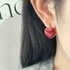 Zinc Zinc Alloy Elegant Simple Women Jewelry Enamel Stud Earrings Korean Style Earrings Heart Ear Buckle