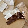 Seasonal Pile Socks Thicken Warm Vertical Pattern Slimming With Wool Maillard Coffee Color Calf Socks Stocking Socks Women