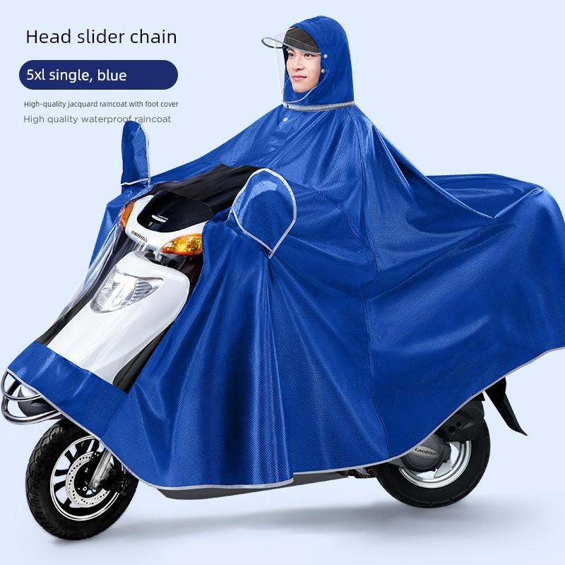 Raincoat for Electric Scooters and Motorcycles, Men's 2022 New Long Model, Full-Body Storm-Proof, Women's Double-Person Electric Bike Rain Poncho