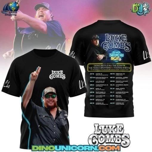 Luke Combs My Kinda Saturday Night 2026 Tour 3D T-shirt PP2672