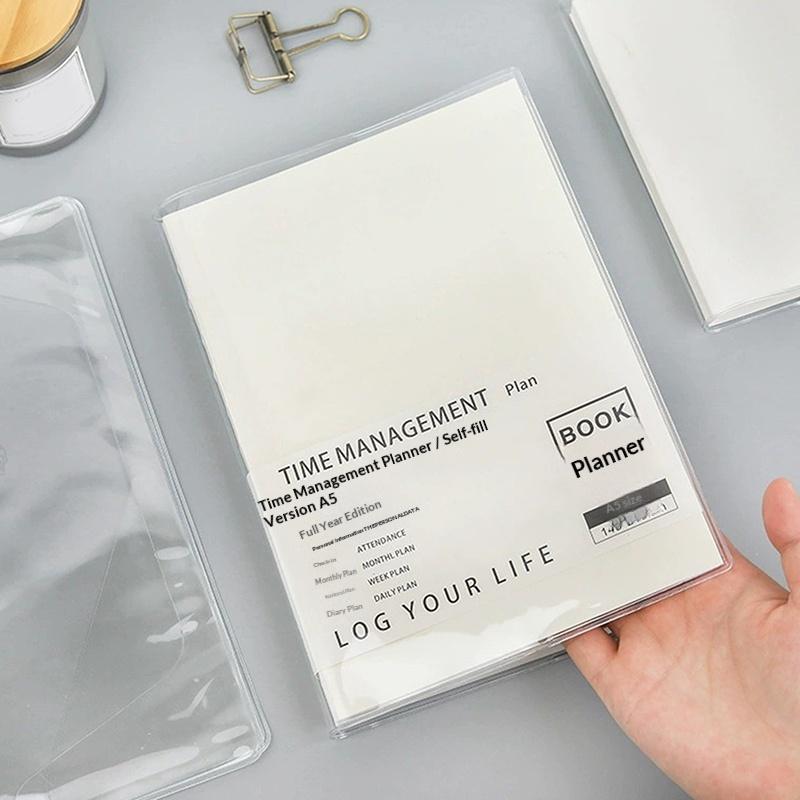 2Pcs Waterproof Pvc Transparent Protective Sleeve For A6 A5 Notebook Journal Planner Book Diary Protect Cover Office Supplies