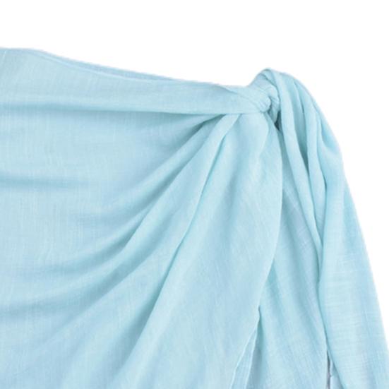 Elegant Swimwear Skirt Easy Match Polyester Strap Design Solid Swimsuit Skirt for Beach