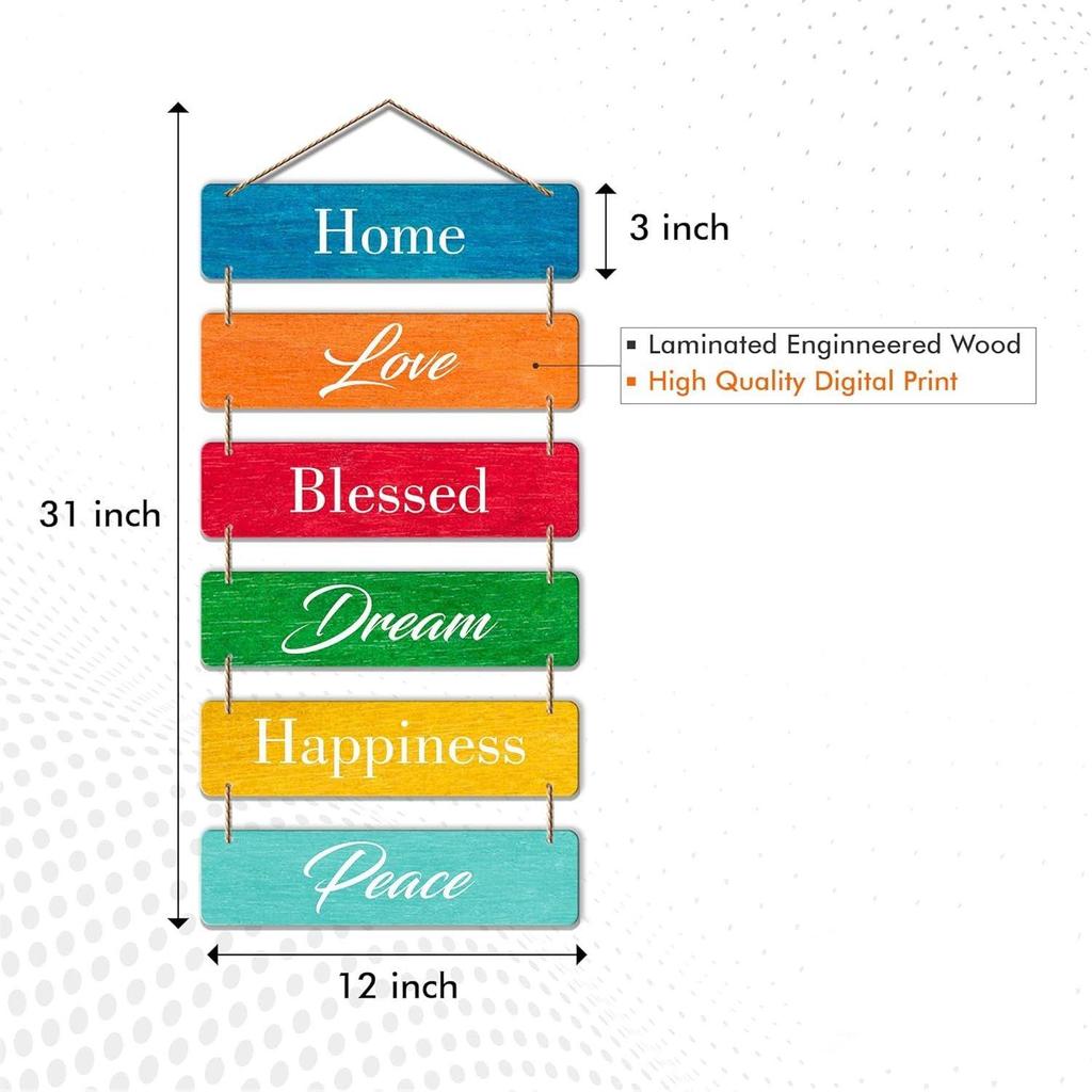 Wall Hanging Wooden Art Decoration Item for Living Room | Bedroom | Home Decor | Gifts | Quotes Decor Painting | Wall Art For Hall