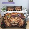 Vintage Animal  Pattern Bedding Quilt Set Quilt Cover Pillowcase Home Decoration  Gift (1 * Duvet Cover + 2 * Pillowcase, Without Core)