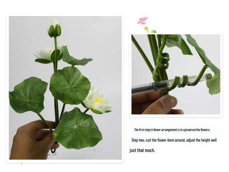 Artificial Silk Lotus Flower Ornament for Buddha Altar - Decorative Bonsai Guanyin Flower
