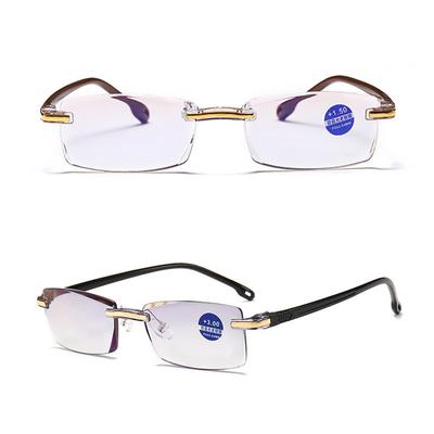 1PCS Rahmenlose Lesebrille Frauen Männer Cut Edge Anti Blau Licht Ladiex Männliche Lesebrille